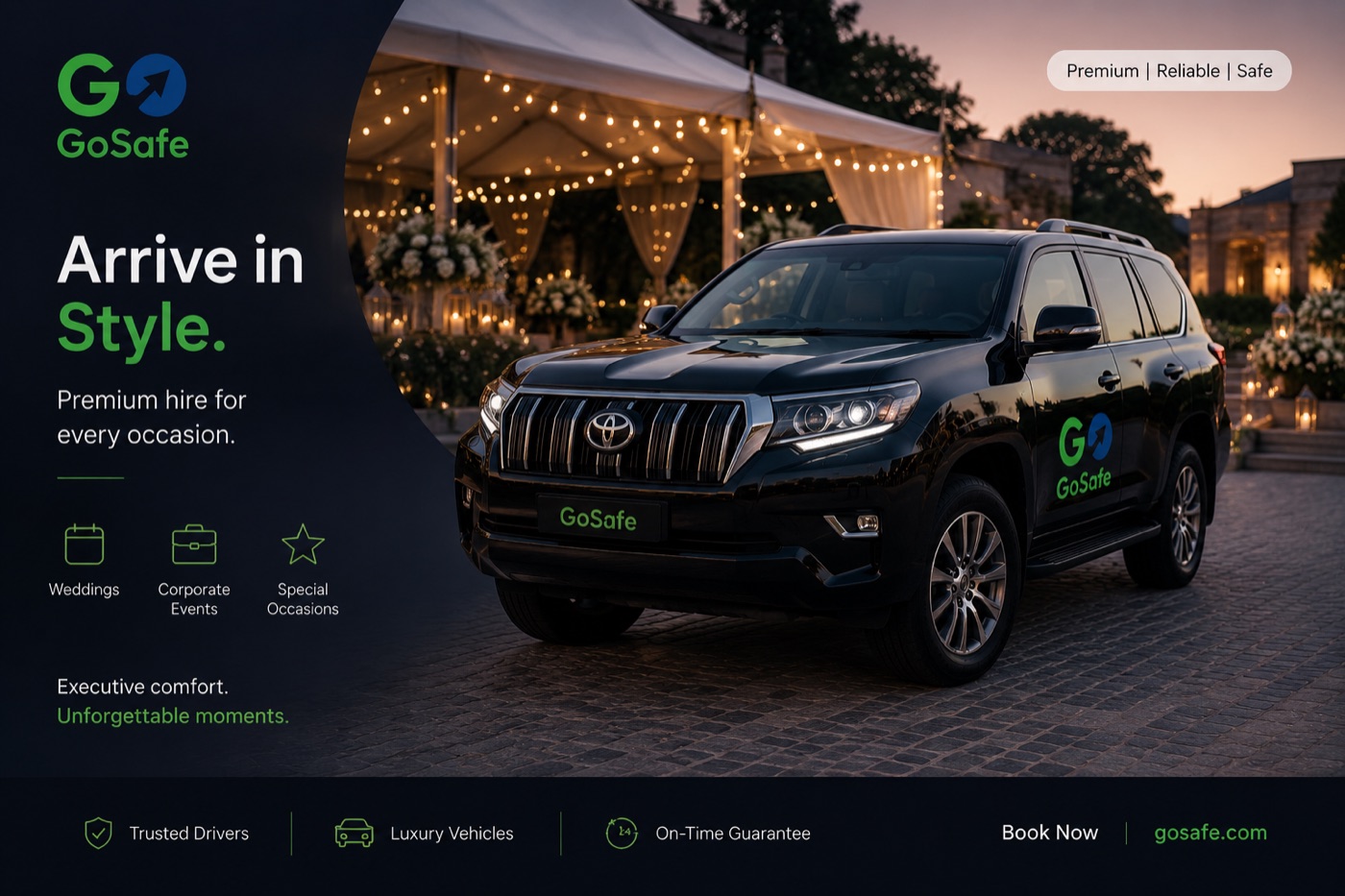 GoSafe Prado luxury hire